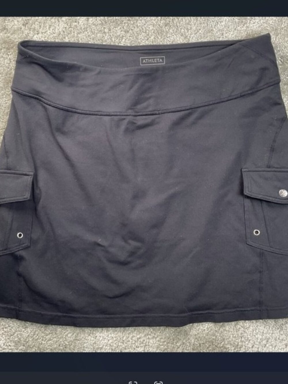 Athleta Black L Cargo Skort for Casual, Hiking, Pickleball